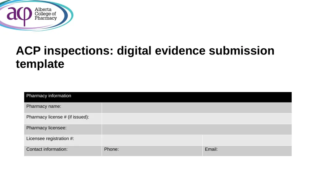 ACP inspections: digital evidence submission - slide 1 of 126