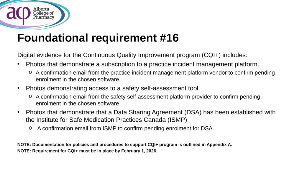 ACP inspections: digital evidence submission - slide 109 of 126