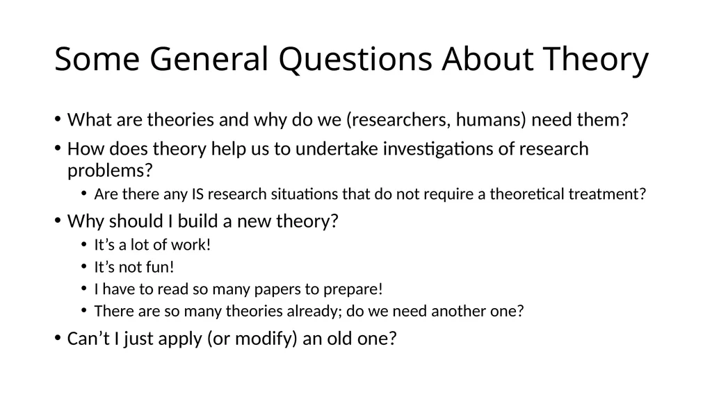 IS8014 Theory & Qualitative IS Research II: - slide 4 of 14