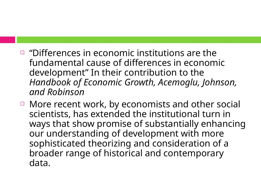 ALTERNATIVE INSTITUTIONAL TRAJECTORIES AND THEIR - slide 14 of 19