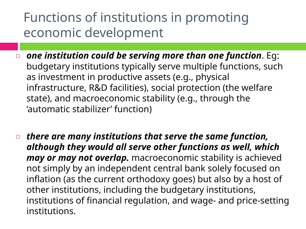 ALTERNATIVE INSTITUTIONAL TRAJECTORIES AND THEIR - slide 11 of 19