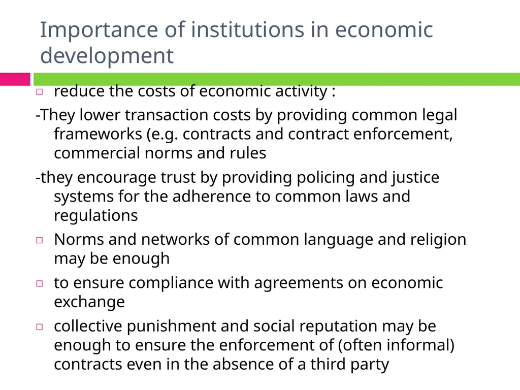ALTERNATIVE INSTITUTIONAL TRAJECTORIES AND THEIR - slide 4 of 19