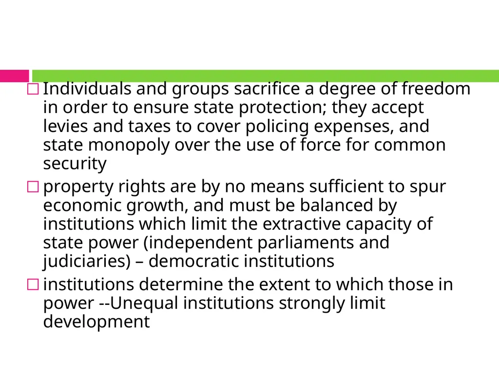 ALTERNATIVE INSTITUTIONAL TRAJECTORIES AND THEIR - slide 6 of 19
