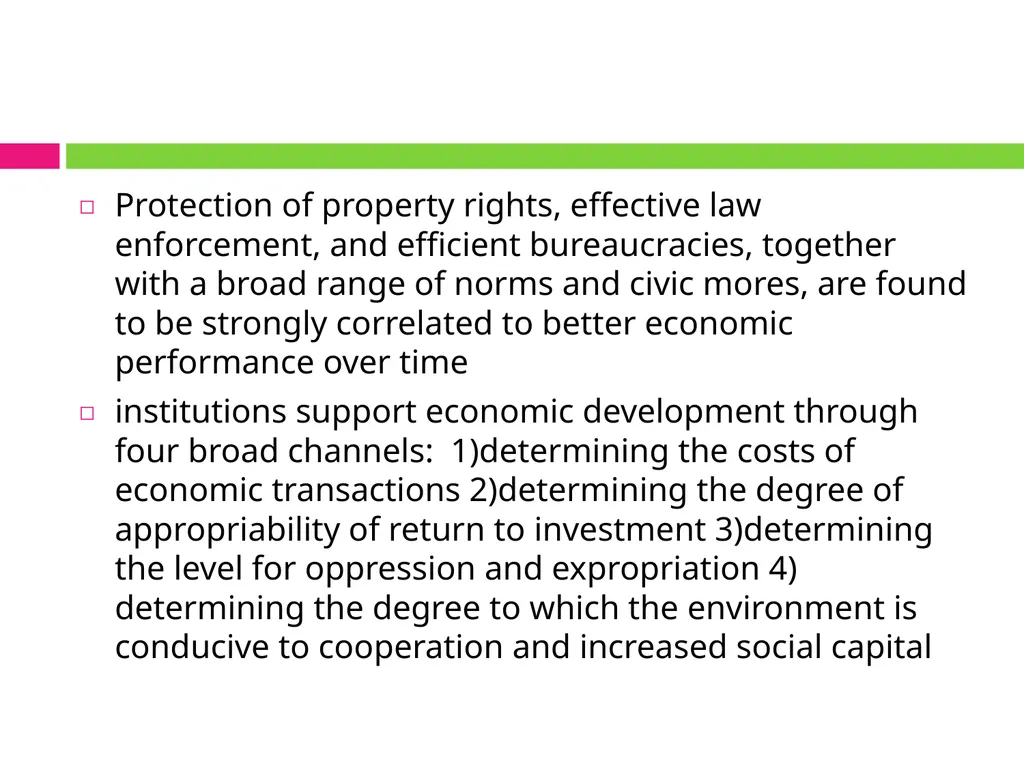 ALTERNATIVE INSTITUTIONAL TRAJECTORIES AND THEIR - slide 2 of 19