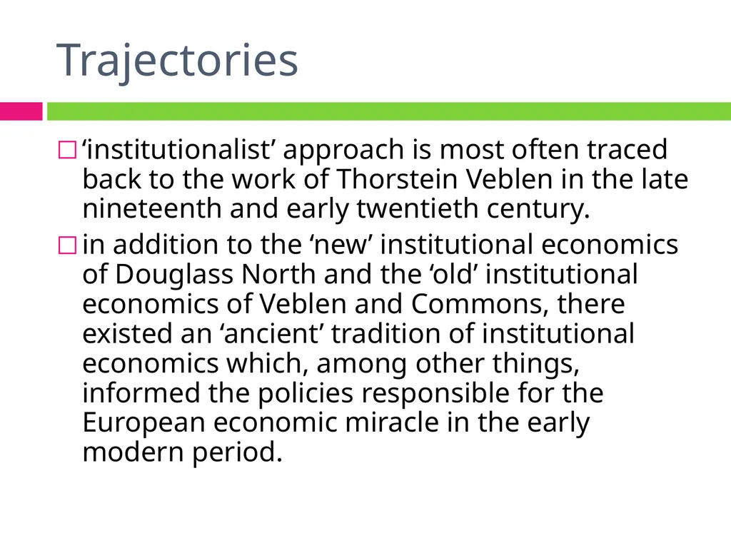 ALTERNATIVE INSTITUTIONAL TRAJECTORIES AND THEIR - slide 16 of 19