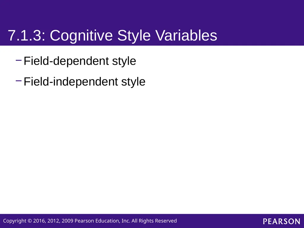 Personality Sixth edition Chapter 7 Cognitive and - slide 11 of 35