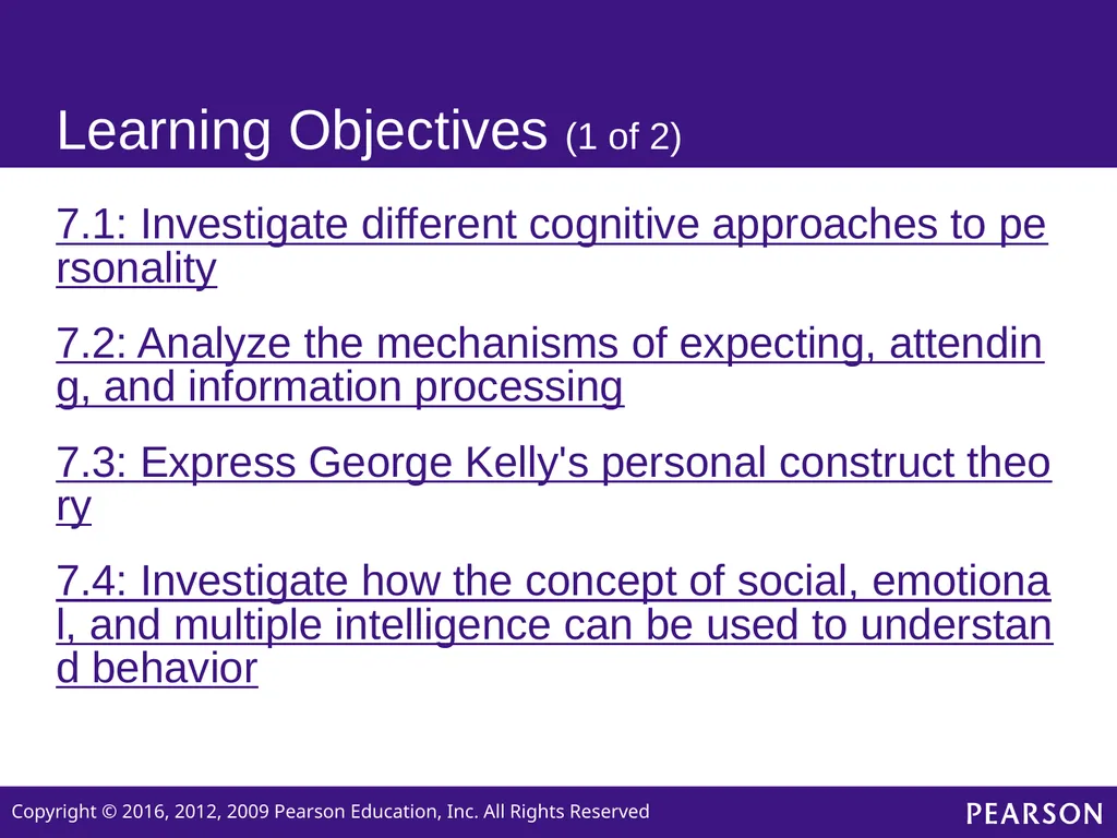 Personality Sixth edition Chapter 7 Cognitive and - slide 4 of 35