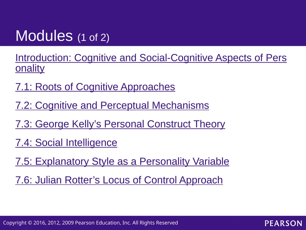 Personality Sixth edition Chapter 7 Cognitive and - slide 2 of 35