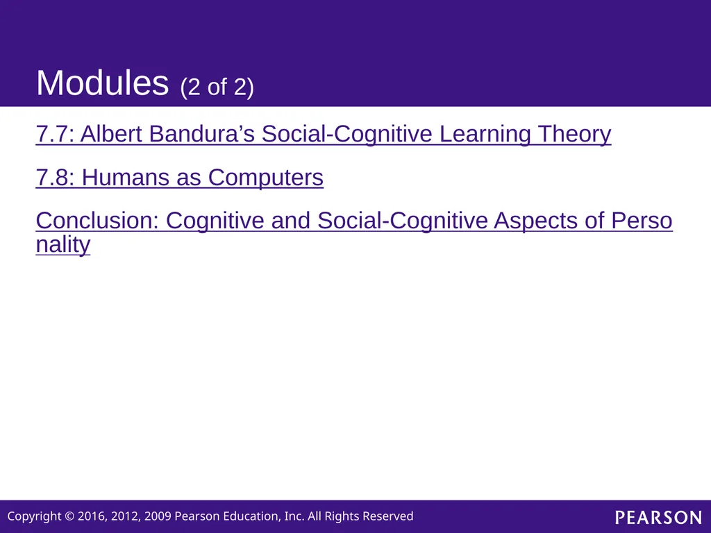 Personality Sixth edition Chapter 7 Cognitive and - slide 3 of 35