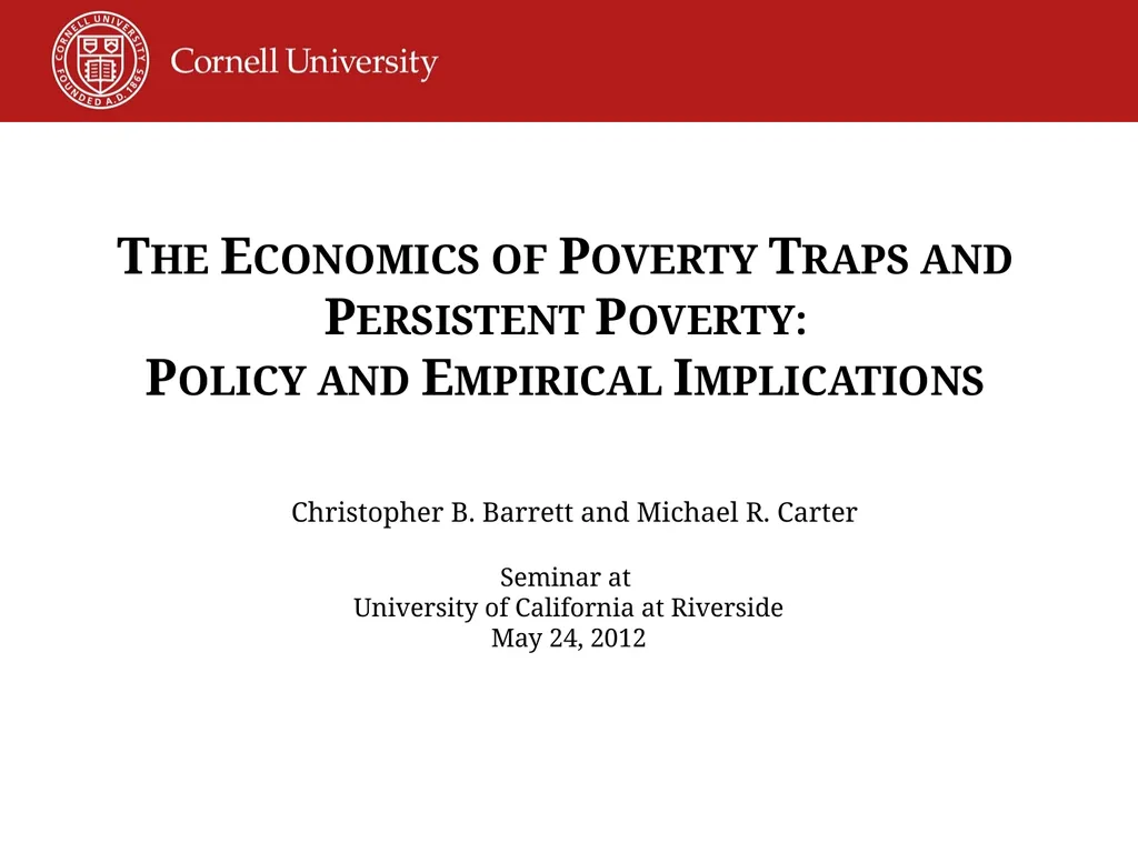 Christopher B. Barrett and Michael R. Carter - slide 1 of 14