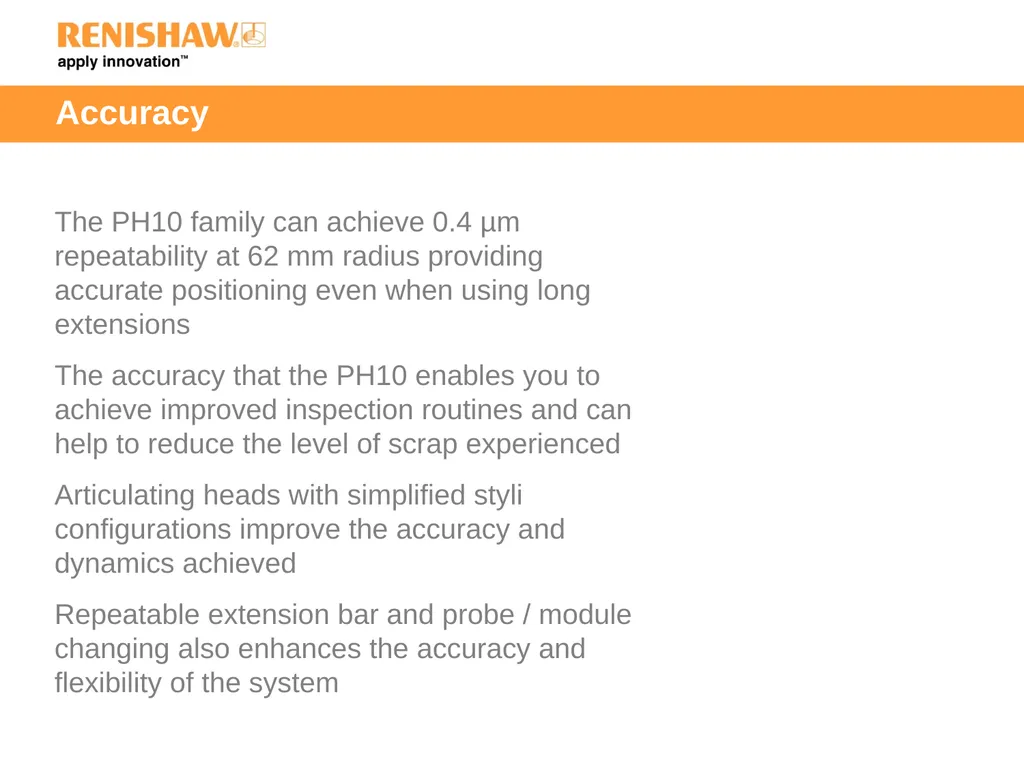 PH10 PLUS motorised indexing heads What is a PH10 - slide 11 of 15