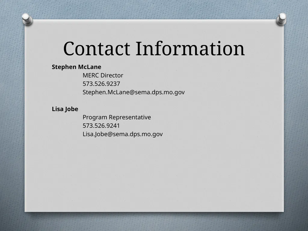 Local Emergency Planning Commission/District Grant - slide 23 of 23