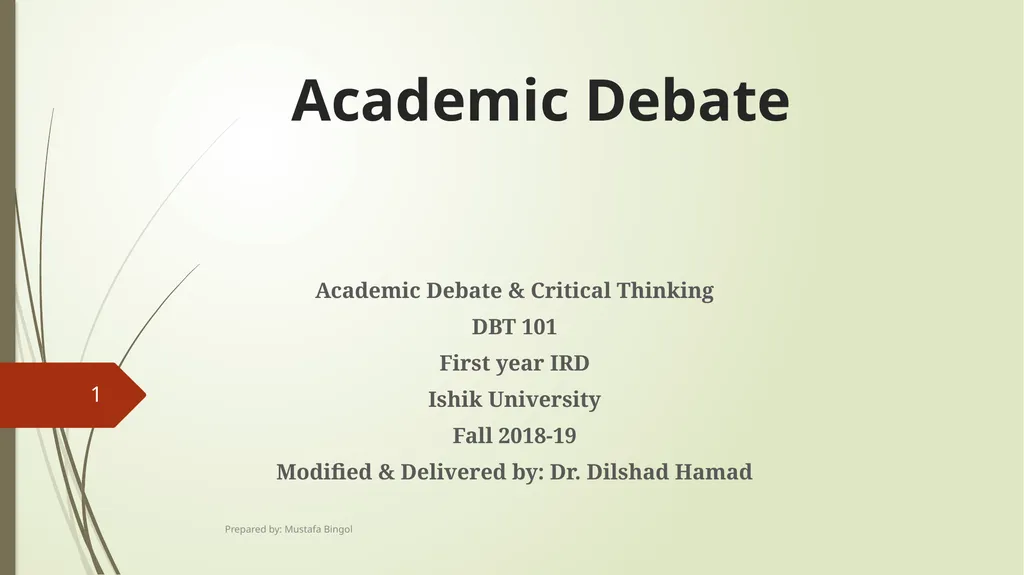 Academic Debate Academic Debate & Critical - slide 1 of 25