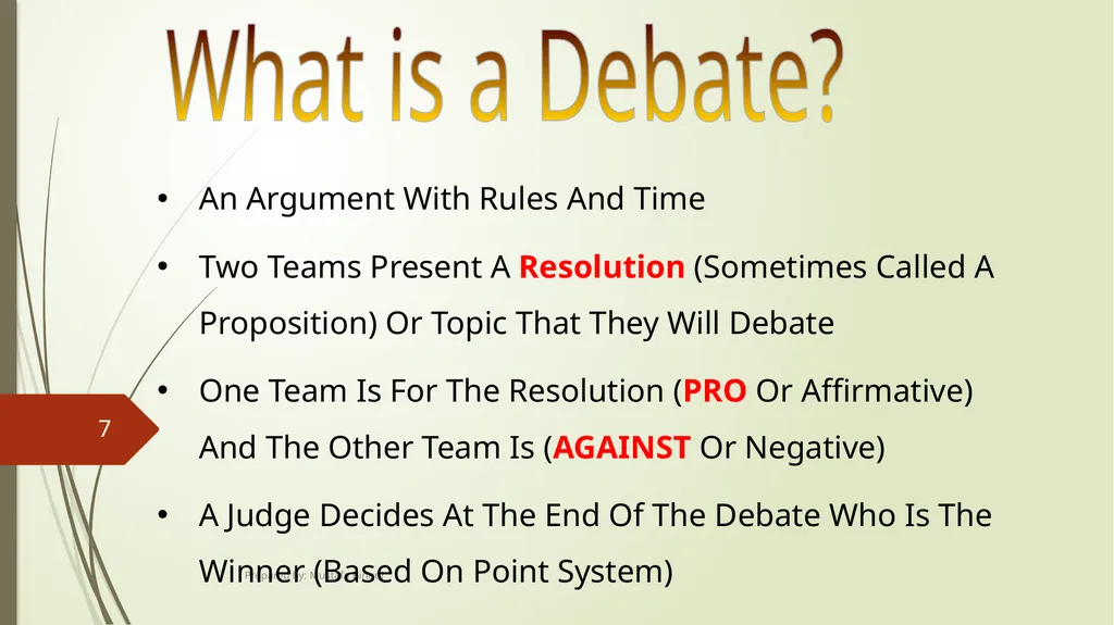 Academic Debate Academic Debate & Critical - slide 7 of 25