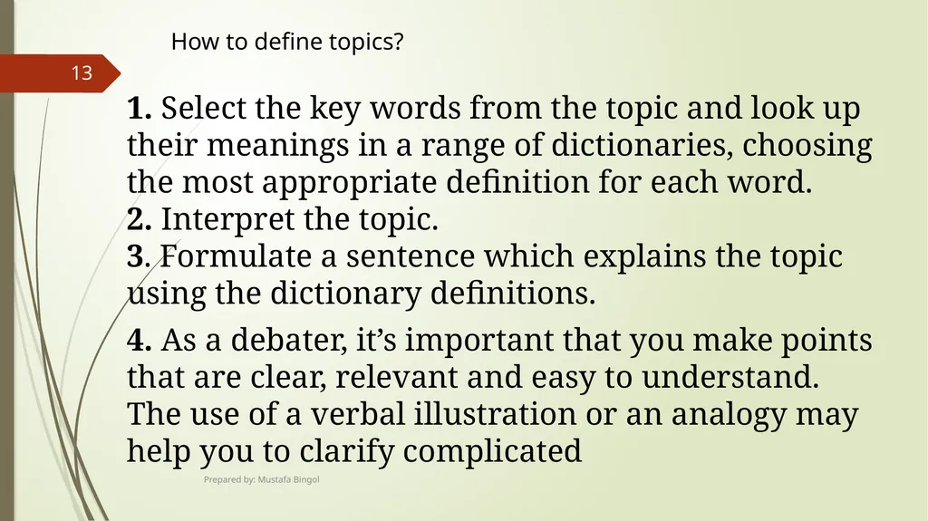 Academic Debate Academic Debate & Critical - slide 13 of 25