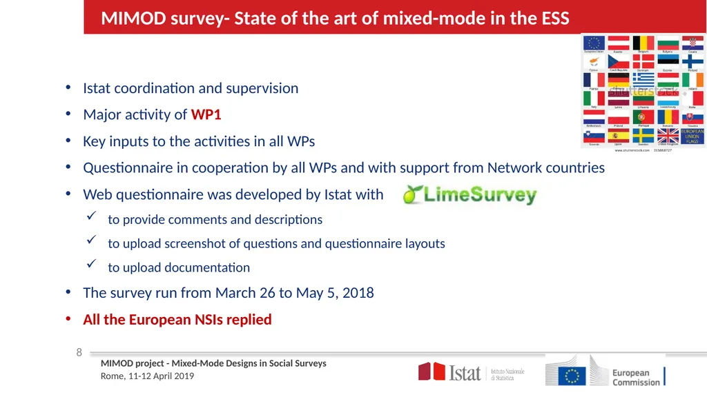 MIMOD – Project overview ROME April 11th | 12th - slide 8 of 25