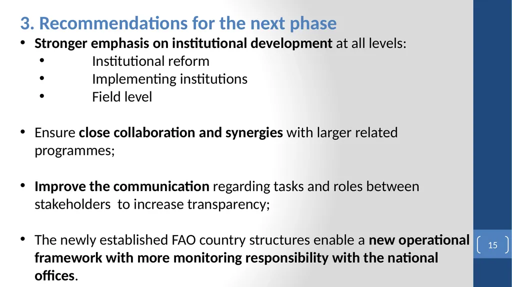 FAO Turkey Partnership Programme (FTPP) FAO Final - slide 15 of 16