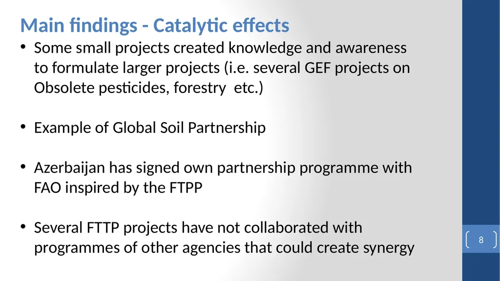 FAO Turkey Partnership Programme (FTPP) FAO Final - slide 8 of 16