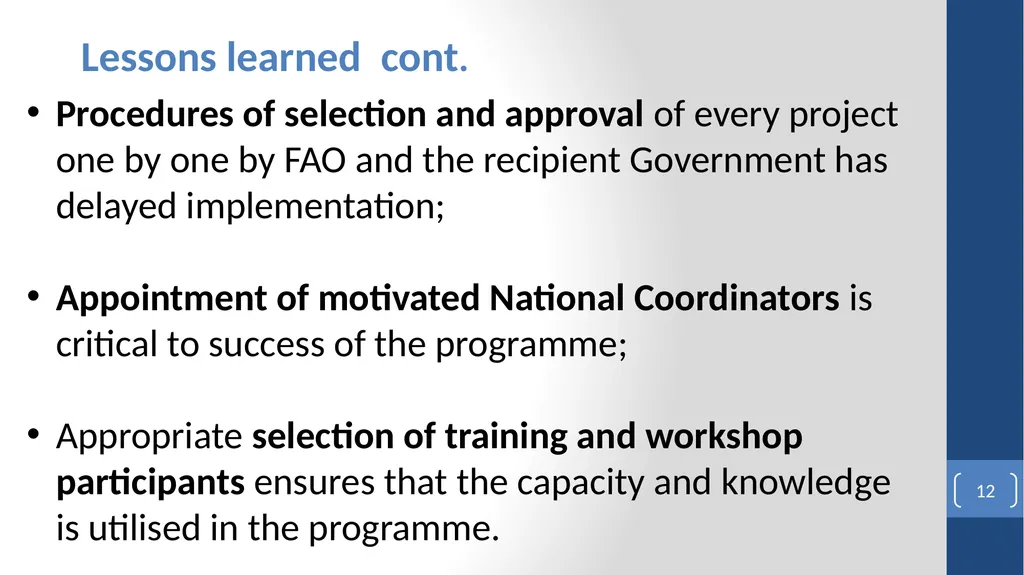 FAO Turkey Partnership Programme (FTPP) FAO Final - slide 12 of 16