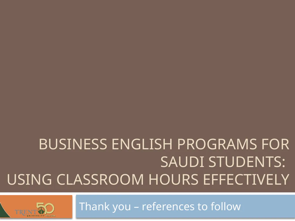 Business English programs for Saudi students: - slide 43 of 44