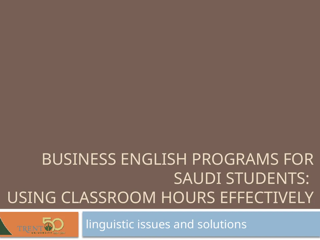 Business English programs for Saudi students: - slide 17 of 44