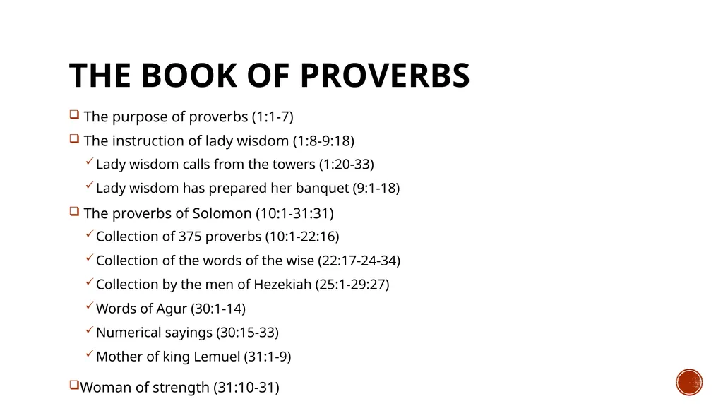 Proverbs August H. Konkel McMcaster Divinity - slide 9 of 9