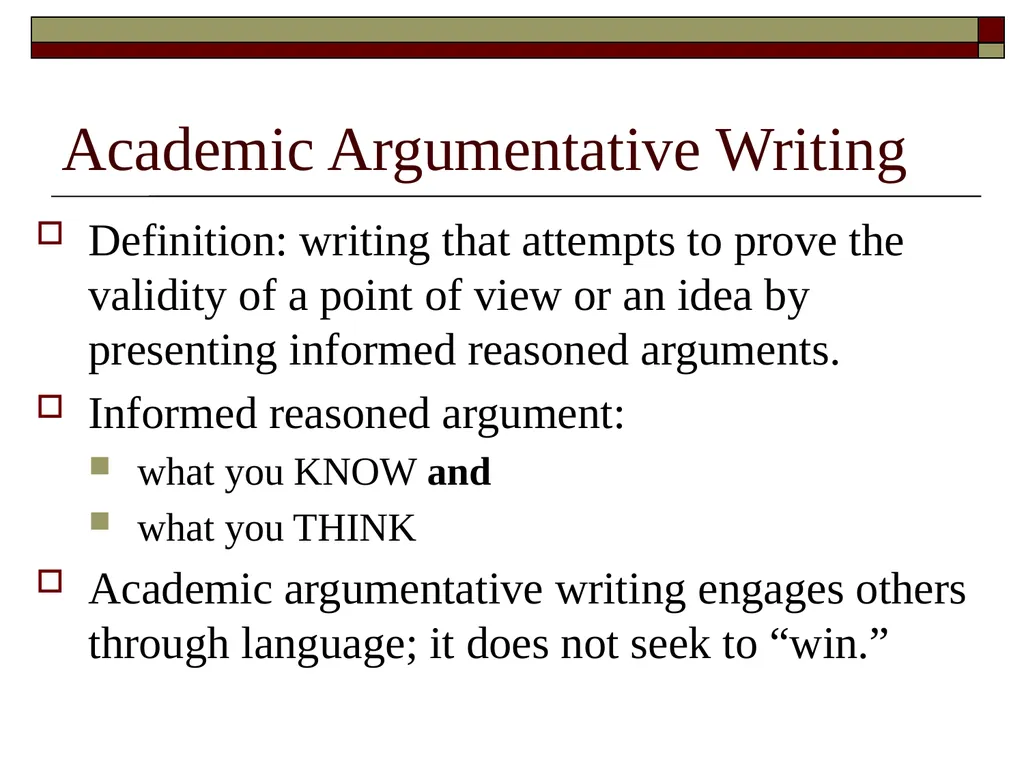 Improving Argumentative Stance Prewriting and - slide 5 of 19