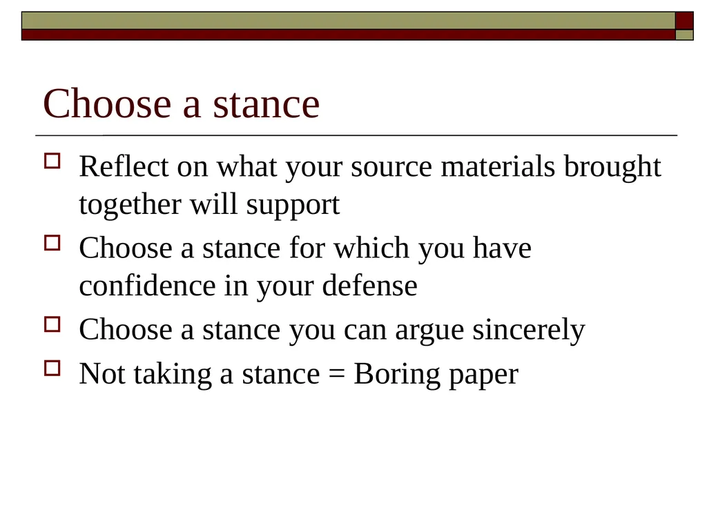 Improving Argumentative Stance Prewriting and - slide 9 of 19