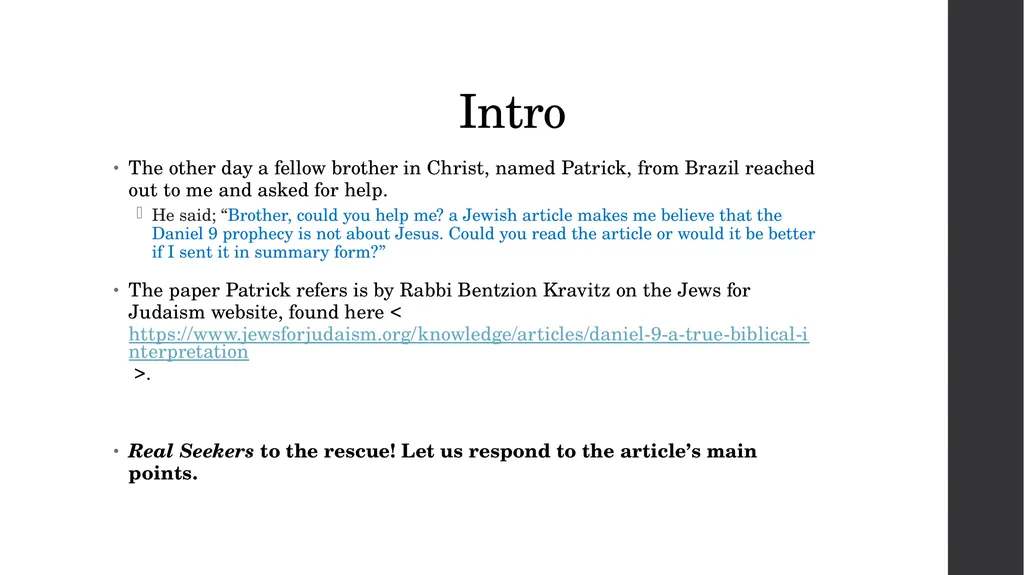 Refuting the Rabbis Jews for Judaism vs. Jews for - slide 2 of 28