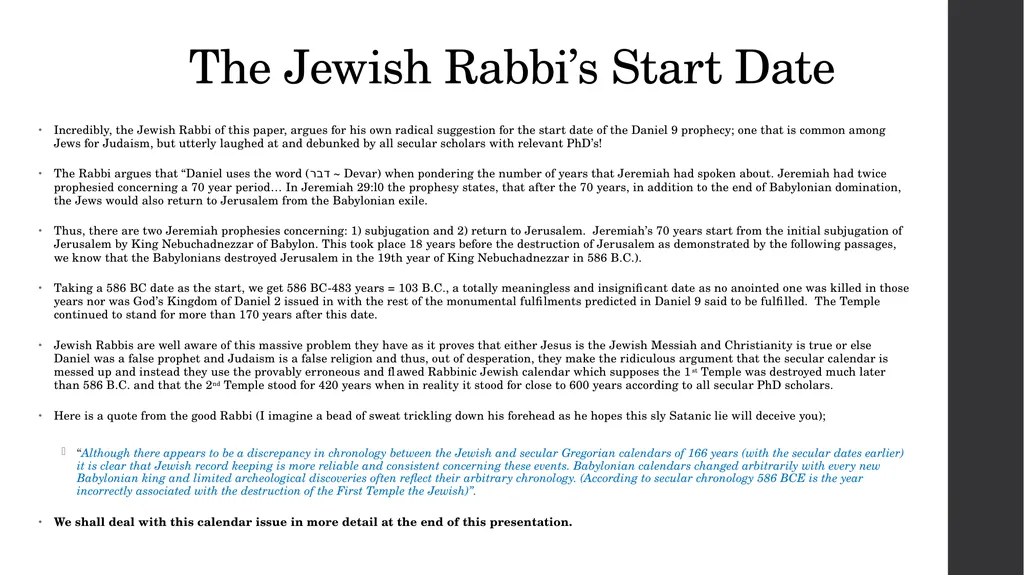 Refuting the Rabbis Jews for Judaism vs. Jews for - slide 9 of 28
