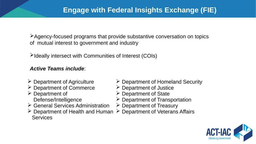 Welcome to the Federal Insights Exchange Virtual - slide 4 of 25