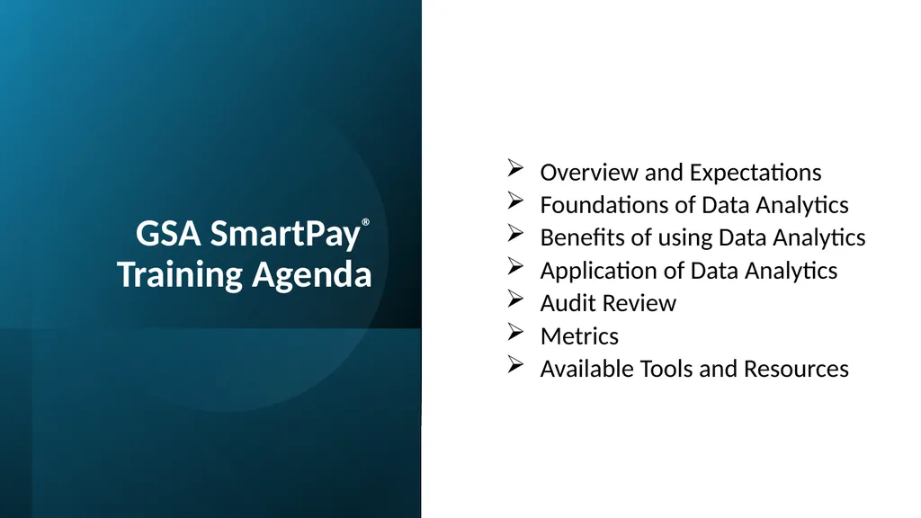 Use of Data Analytics for Effective Program - slide 2 of 36