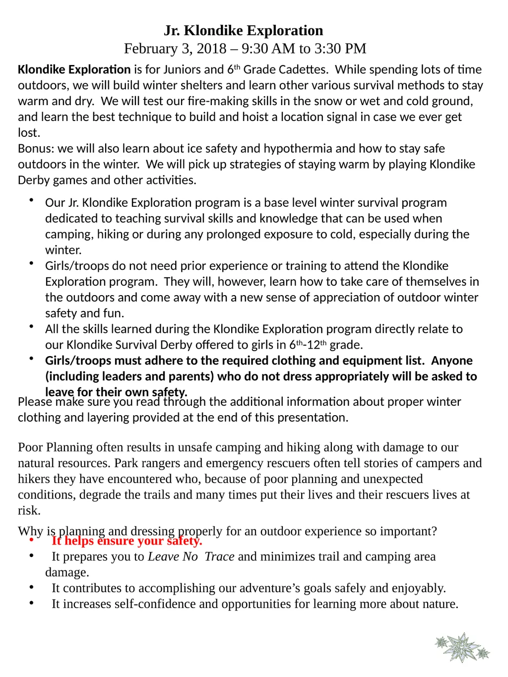 WELCOME GSHH Winter Programs This winter Girl - slide 5 of 25