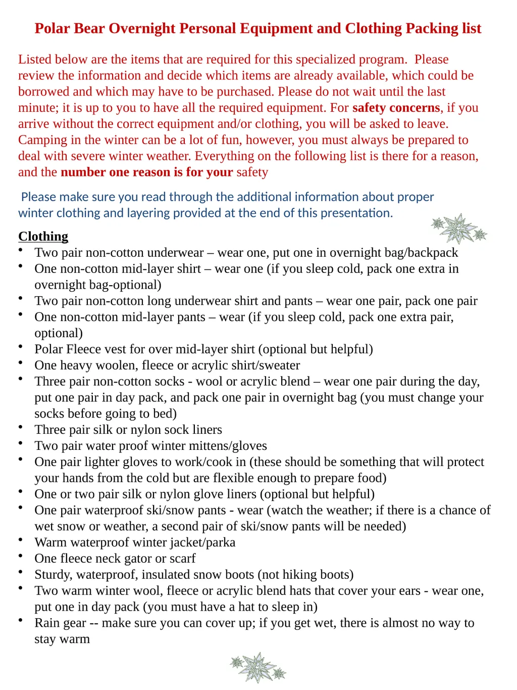 WELCOME GSHH Winter Programs This winter Girl - slide 3 of 25