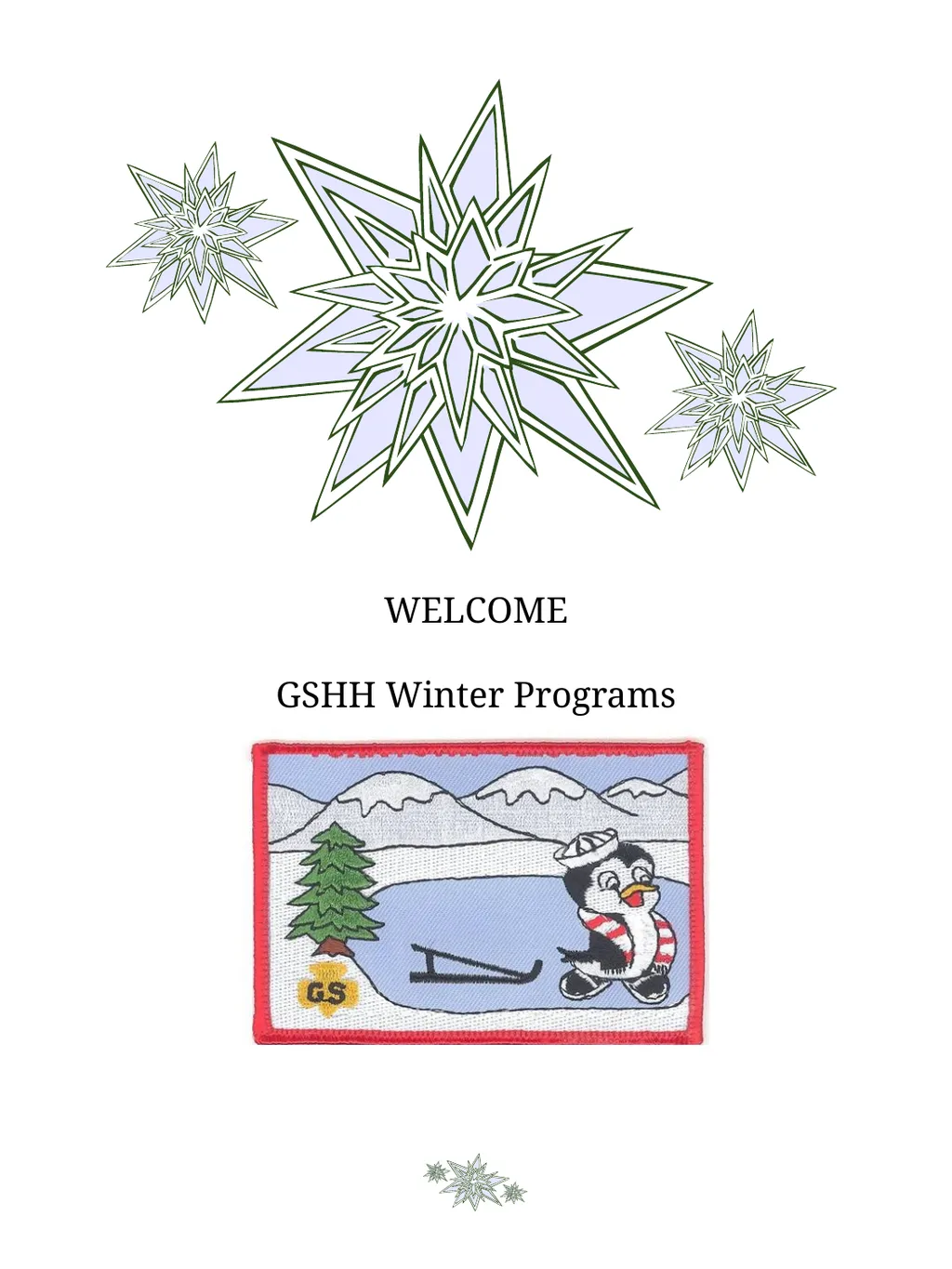 WELCOME GSHH Winter Programs This winter Girl - slide 1 of 25