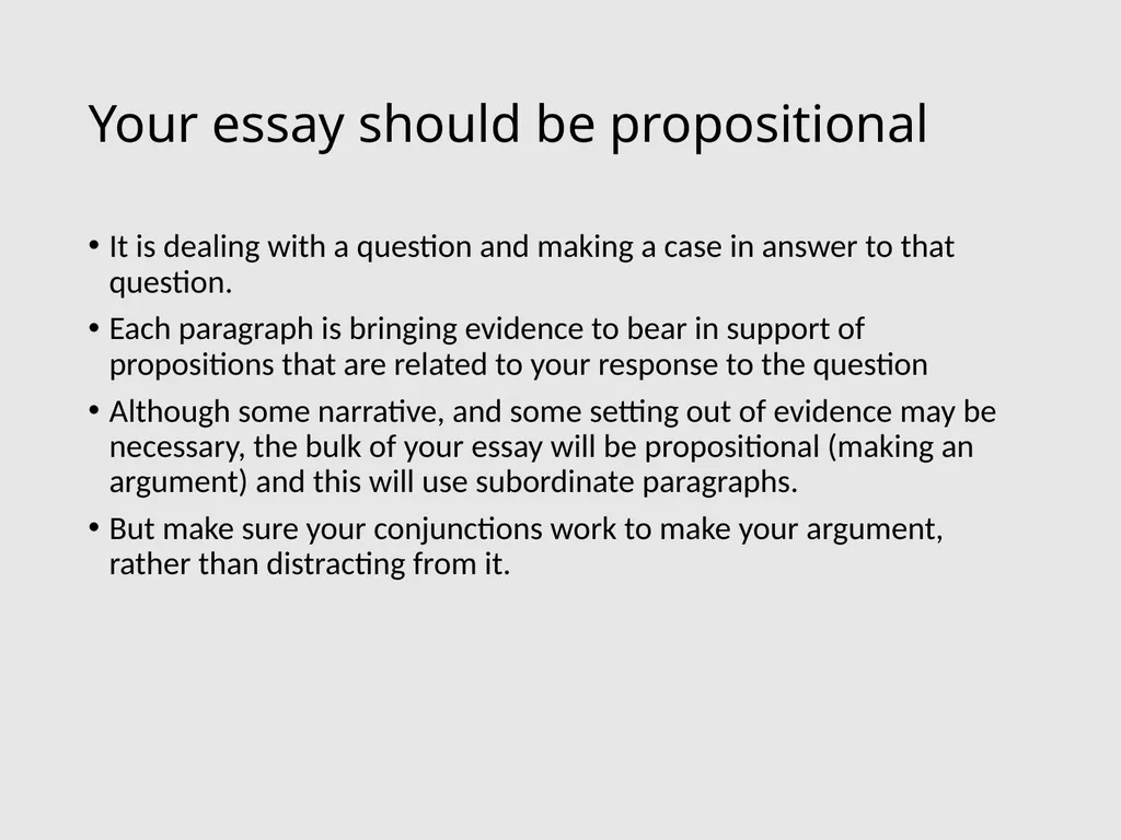 The Essay Requirement: The long, formally assessed - slide 19 of 32