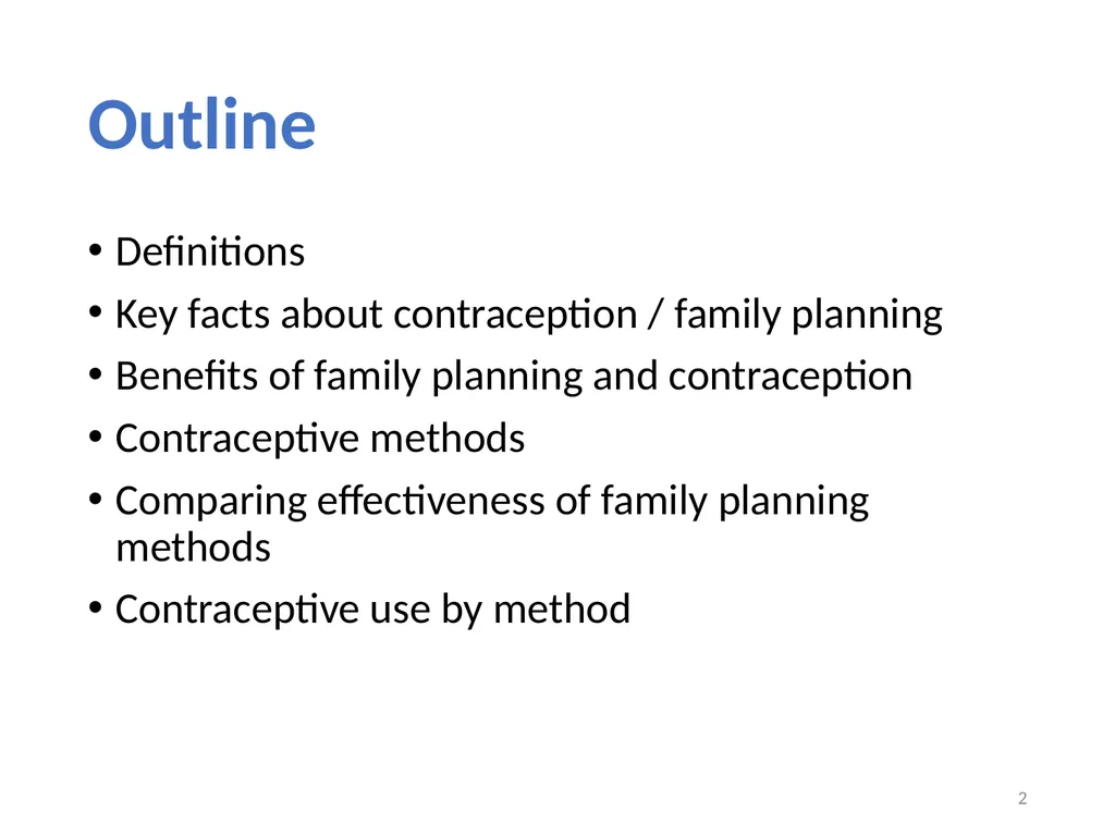 Contraceptive methods: overview Raqibat Idris, - slide 2 of 24