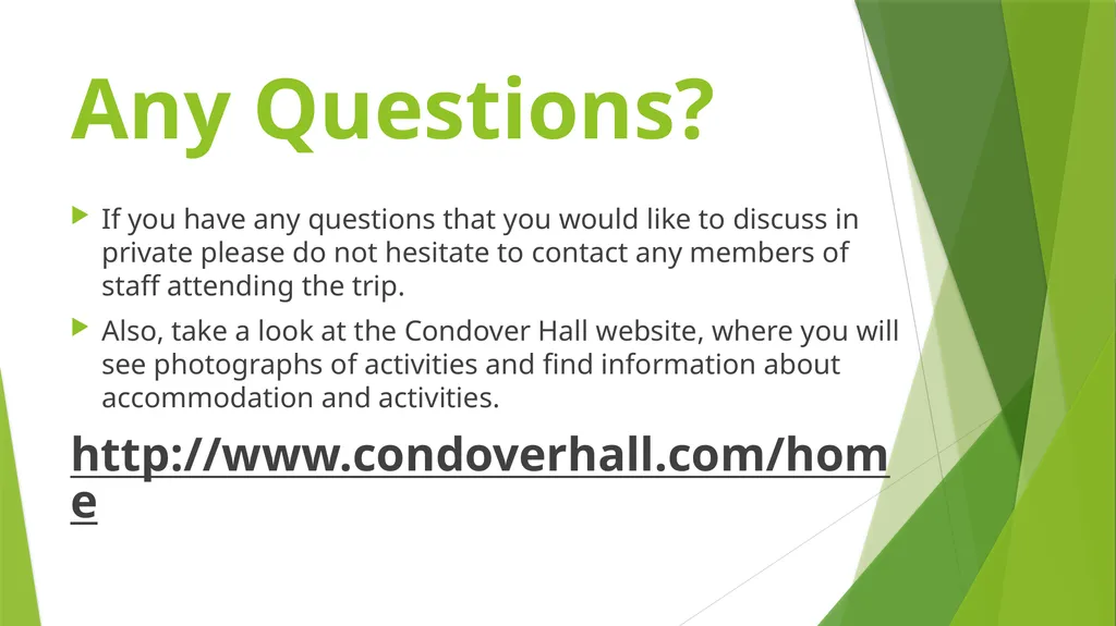 Year 4 Condover Hall Residential 2022 What does - slide 18 of 18