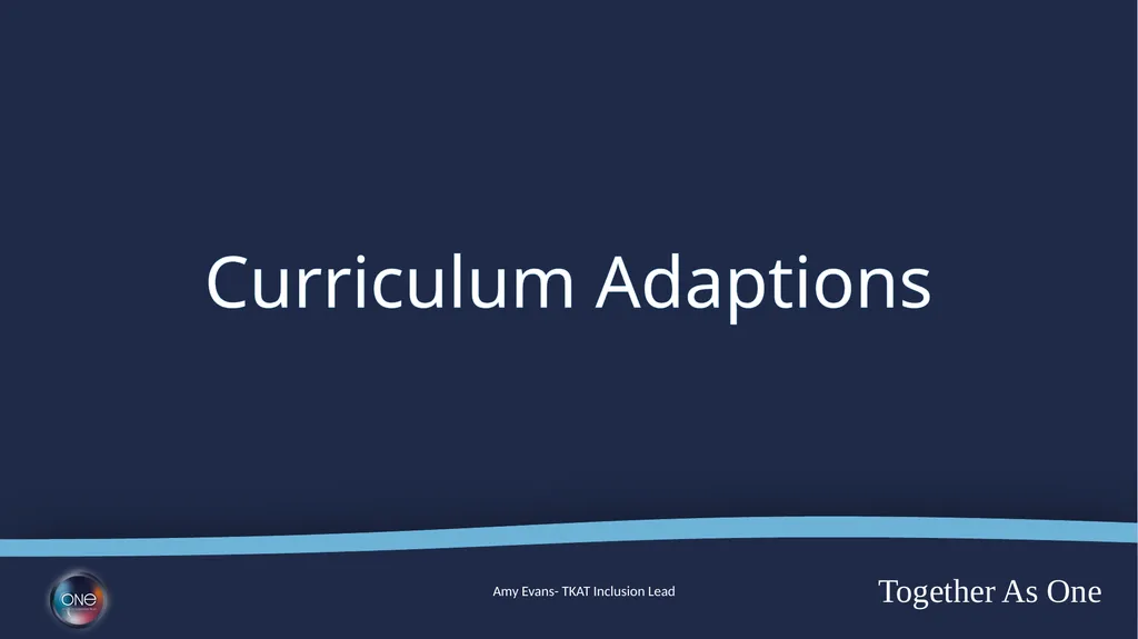 Curriculum Adaptions Ordinarily Available - slide 1 of 23