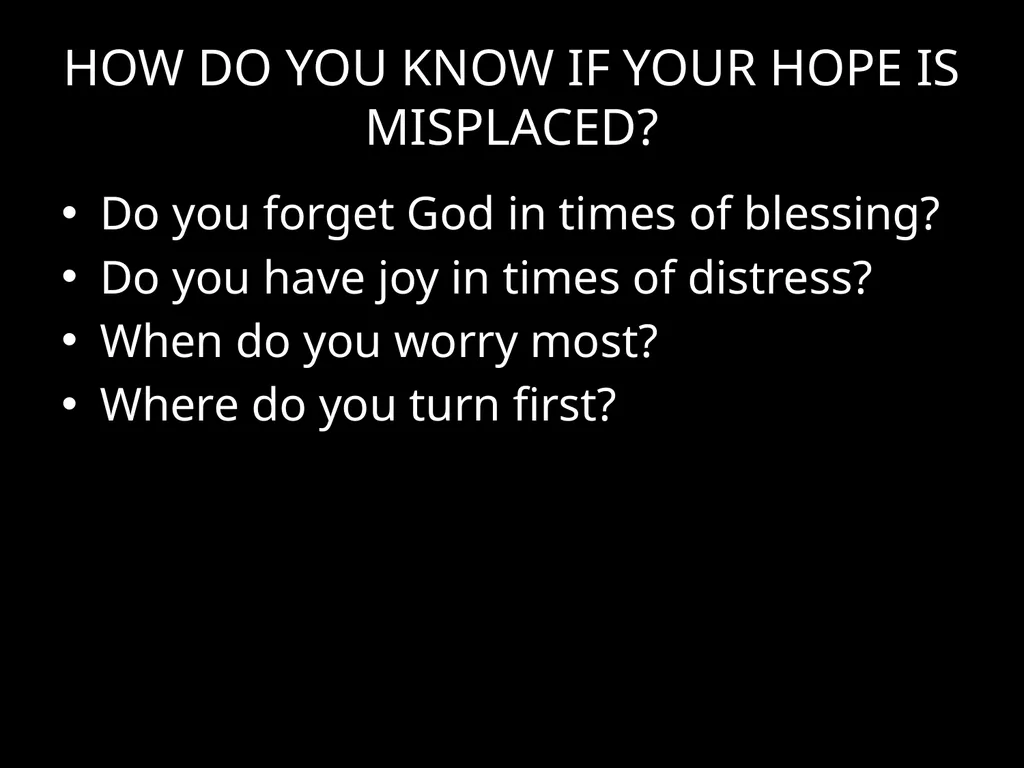 HOPE January – Scriptural overview February – What - slide 7 of 7