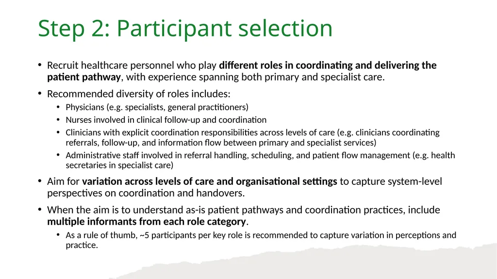 Validated Interview Guide: Healthcare Providers’ - slide 8 of 28