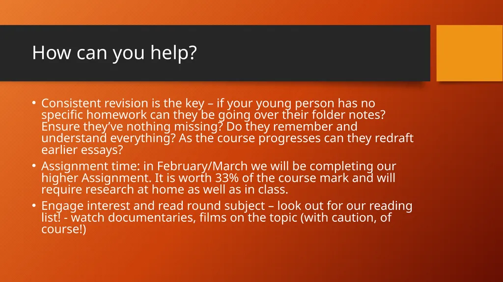 How to pass Higher History Coursework All - slide 6 of 8