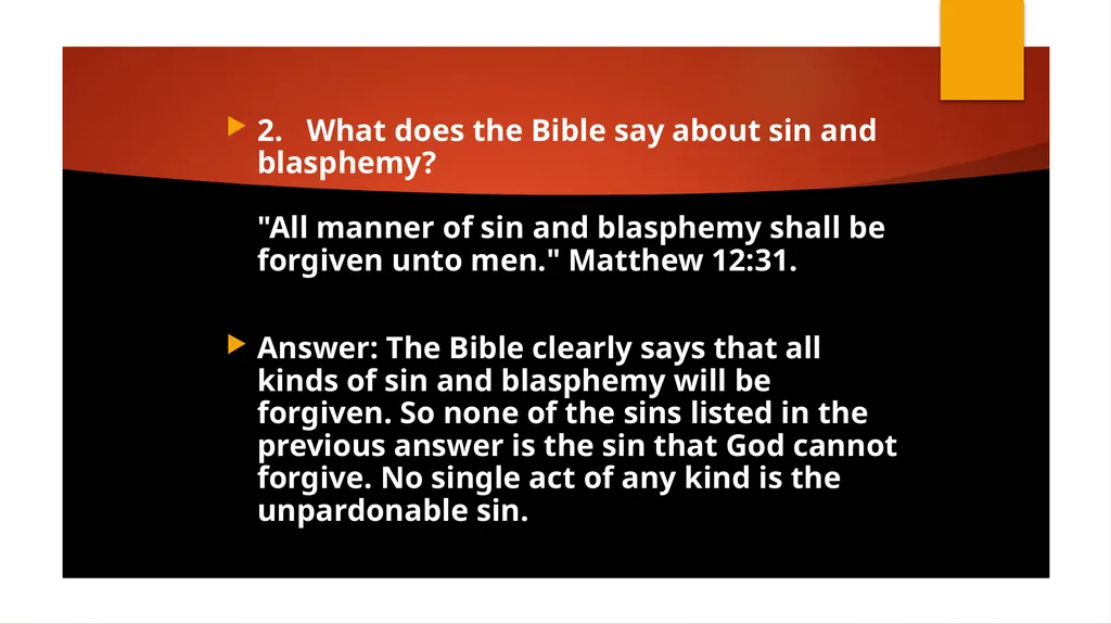 PART B 2. What does the Bible say about sin - slide 2 of 54