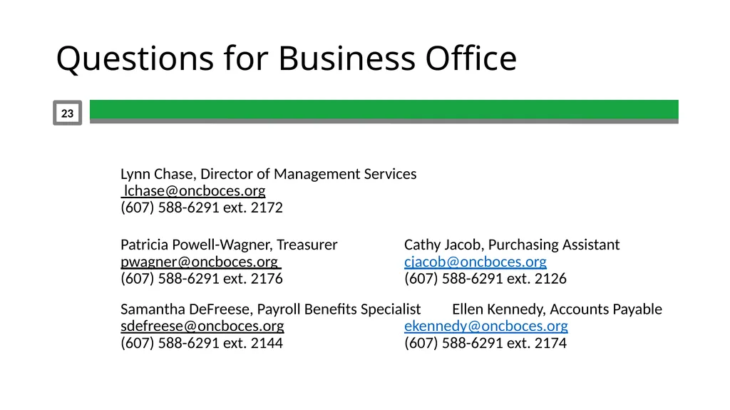 Business Office Hot Topics September 2, 2020 1 - slide 23 of 23