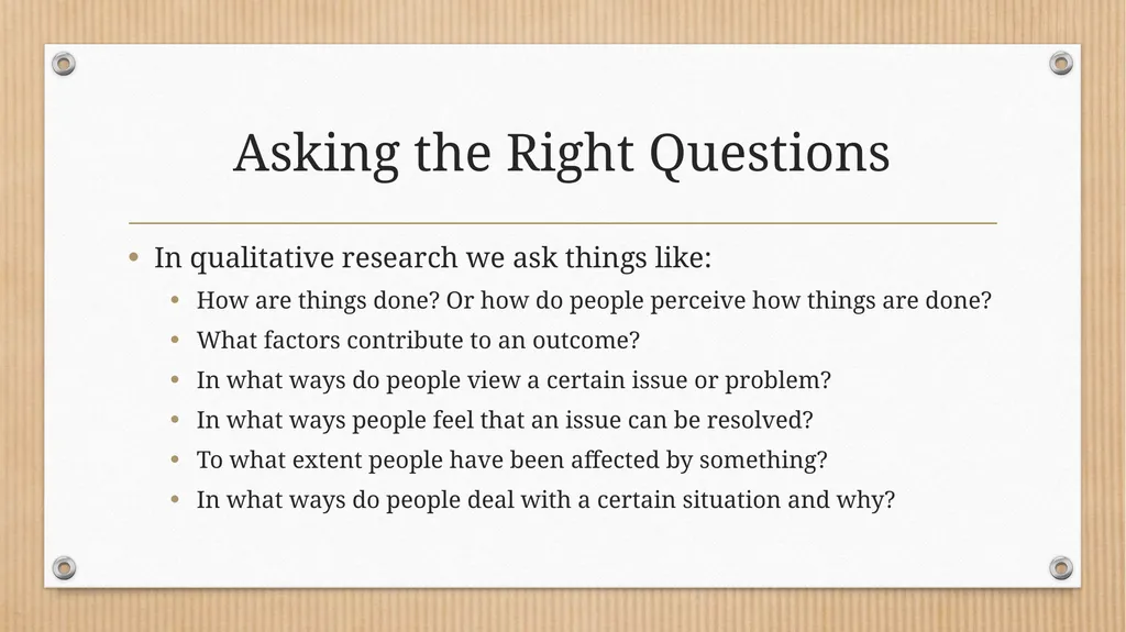 Developing Qualitative Research Questions What - slide 15 of 26