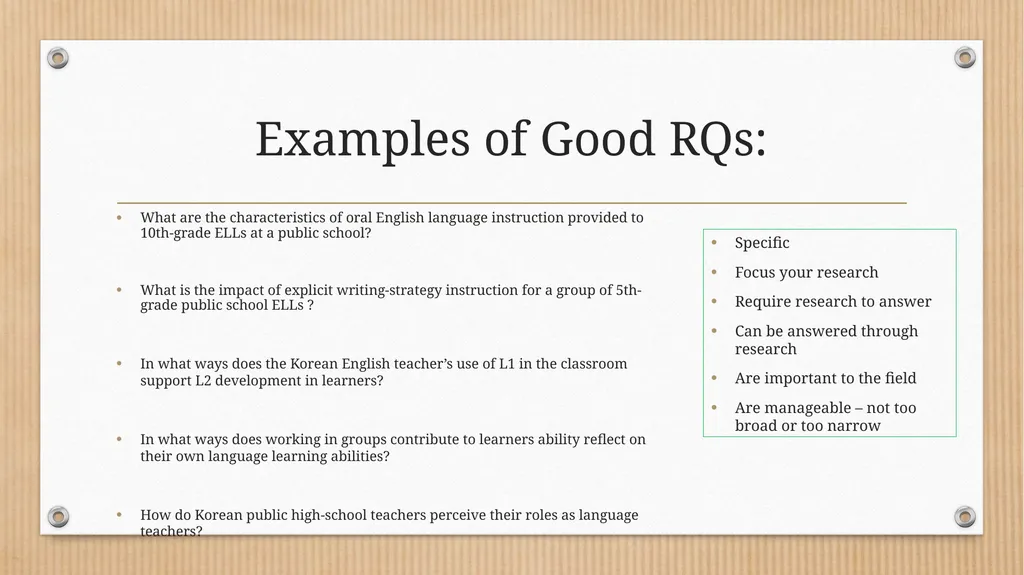 Developing Qualitative Research Questions What - slide 19 of 26