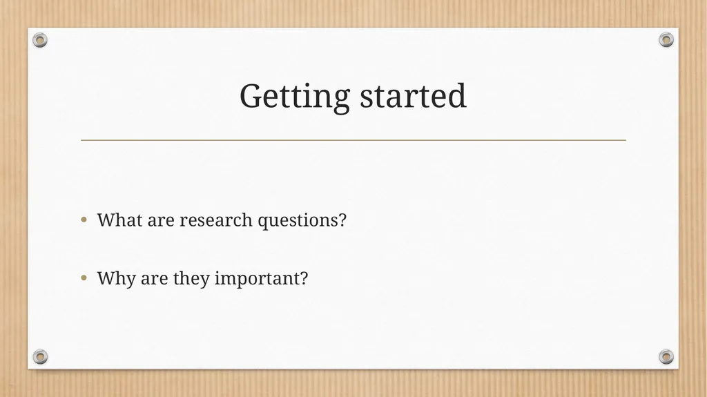 Developing Qualitative Research Questions What - slide 2 of 26
