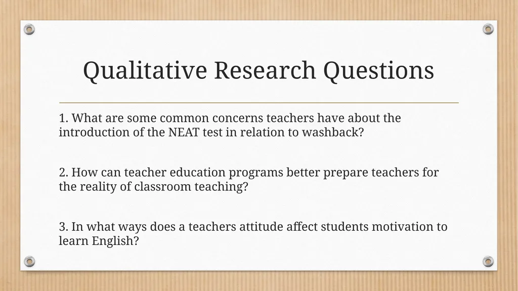 Developing Qualitative Research Questions What - slide 9 of 26
