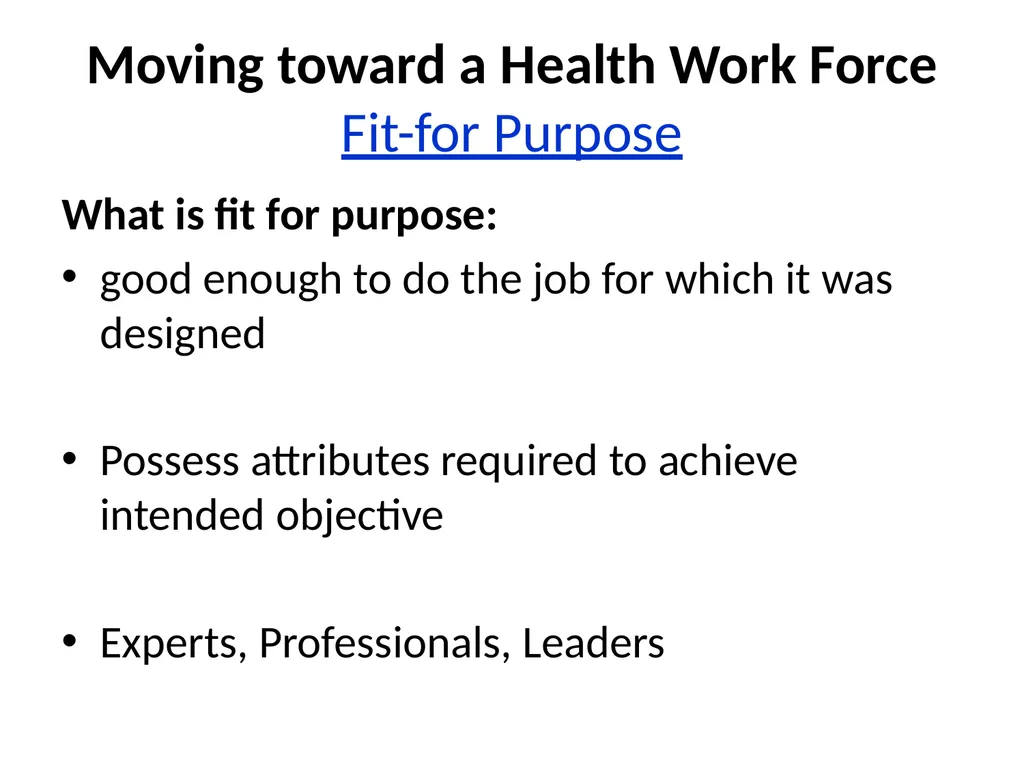 Reforming the Health Work Force to support - slide 18 of 24