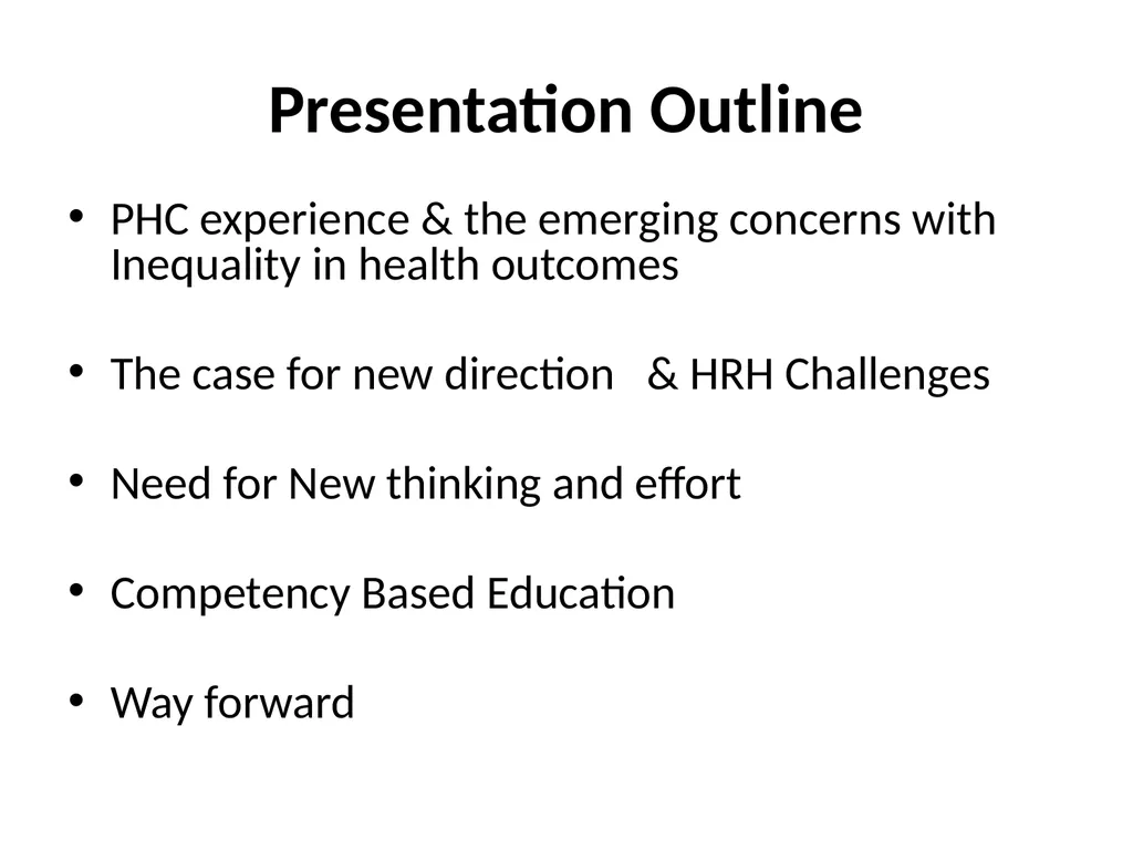 Reforming the Health Work Force to support - slide 2 of 24